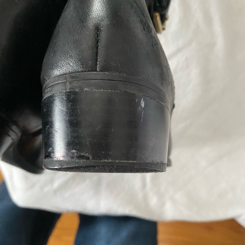 Classic Equestrian Black Leather Lauren Ralph Lauren Knee-High Riding Boots - Picture 11 of 12